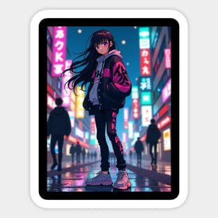 Dynamic Anime Vibes: A Journey of Color and Emotion Sticker